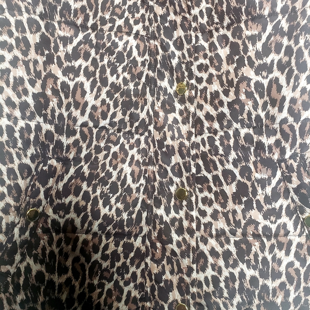 Style & Co Leopard Print Zipper & Snap Button Vest - image 4